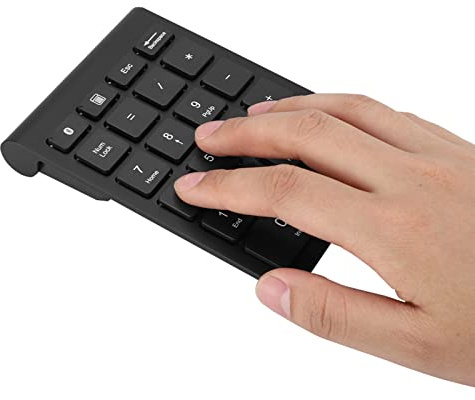 Bewinner Mini pavé Numérique Bluetooth 22 Touches, Petit Clavier Numérique sans Fil pour PC Portable Mac iOS, Faible Latence, Réponse de 5 Ms, Conception Ergonomique Inclinable, Portée de 10 M, 5
