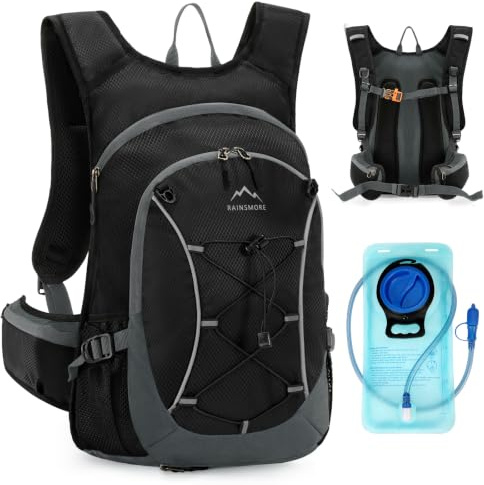 Sac Hydratation Running avec Vessie d'eau de 2L Gilet Running Homme | Sac Randonnée Léger Respirant gilet hydratation Imperméable Grande capacité sac trail pour La Course,Le Cyclisme, Le Camping