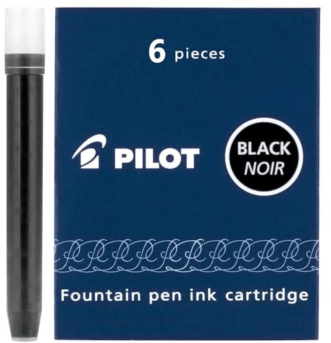 Pilot ic-50 Black Cartridges – For Fountain Pens Pack of 6