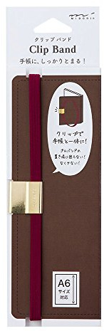 Designphil Klemmband für A6-Notizbuch, Enji-Farbe, 115 mm Kapazität