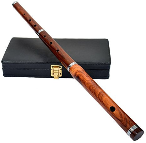 Irische Professionell D Flöte mit Gitarrenkoffer 23  Länge 3 pcs natürlichem Finish