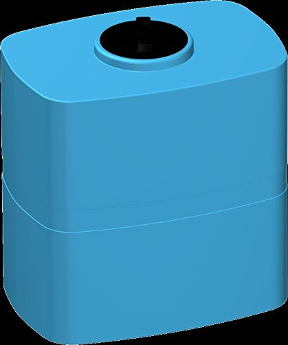 Serbatoio polietilene 5 mm tipo parallelepipedo verticale RINFORZATO - FORI STAMPATI e FILETTATI (300 litri) cisterna box acqua potabile alimenti blu