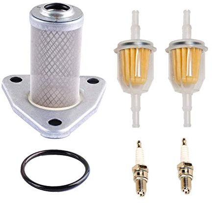 Carkio Ersatz-Kraftstofffilter Zündkerze Ölfilter O-Ring Kit für EZGO TXT Medalist 4 Zyklen 295/350cc Gas Golf Cart 1991-2008 Ersatz 26591G01