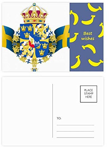 Postkarten-Set Schweden-Nationalemblem, Landes-Symbol, 20 Stück