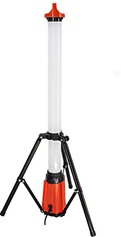 SCHMIDT security tools 360° Standleuchte WL2800 35 Watt 2800 Lumen LED Arbeitsleuchte Stativ Bau-Strahler IP65 kabelgebunden 1180mm 1,5m Netzkabel