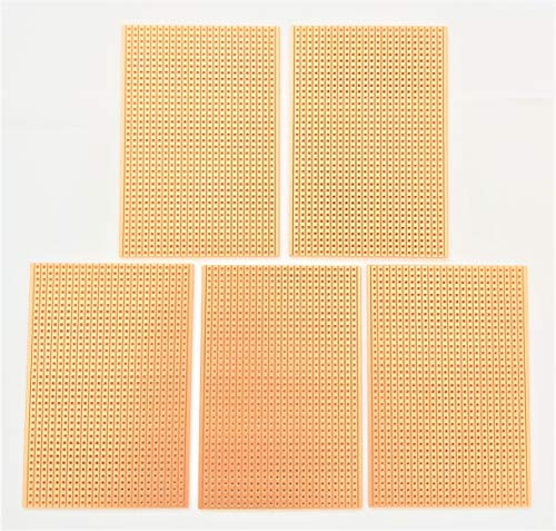 Rk Education Copper Veroboard/Stripboard for PCB Prototyping - Medium 64x95mm, Pack of 5