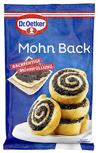 Dr. Oetker Poppy Baking, 250 g, Filling of Finely Ground Blue Poppy, for Baking and Preparing Cakes, Cakes & Desserts, Ready to Bake, Vegan