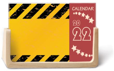 Logo nero e giallo strisce auto linea leader 2022 calendario da scrivania Planner 12 mesi