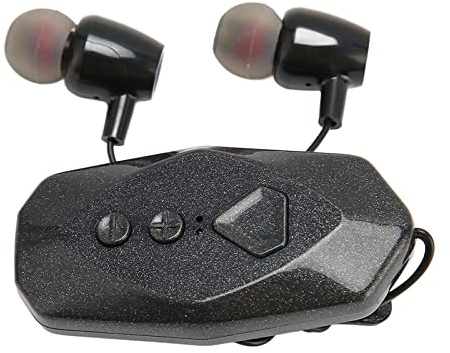 Cuffie Retrattili, Auricolare Wireless con Clip a Collare con Microfono, Auricolare Wireless Business Vivavoce, Auricolari Stereo HiFi per Telefono Cellulare