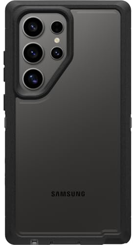 OtterBox Transparente Schutzhülle für Samsung Galaxy S24 Ultra Defender Series XT, Dark Side (transparent/schwarz), ohne Bildschirm, robust, mit Umhängeband