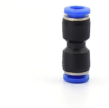 rongweiwang 10 teiliger pneumatischer Schlauchverbinder mit Druckfestigkeit und Wiederverwendbarkeit, ABS Schnellrohr Rohrluft, Gute Abdichtung, Direkt durch PU, 6mm