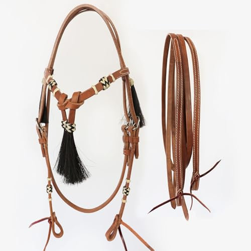 Western Silver Horse Skin Trense mit Fransen, unverzichtbares Zubehör für die Führung des Pferdes