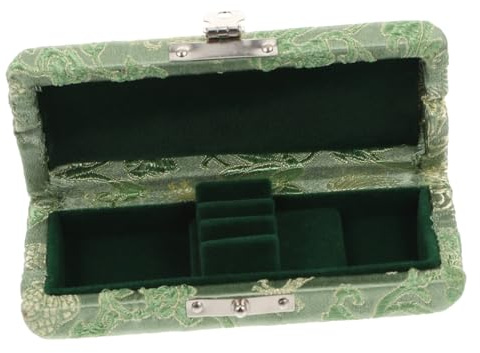 Grüne Oboenrohr Aufbewahrungsbox für 3 Rohrblätter | Seidenoberfläche, Holz und Seide, Seitliche Lüftungsöffnungen mit Bodennut