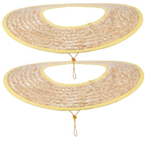 HOMSFOU Sonnenschutz Für Schutzhelme Stroh Sonnenblende Mit Voller Krempe Leicht Bequem Für Outdoor-aktivitäten Zufällige Farbe