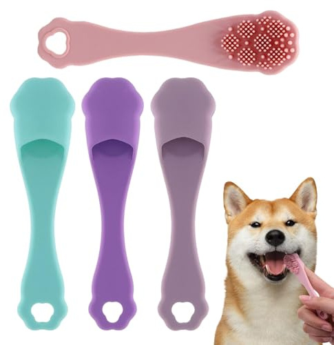 Hundfinger tandborste, finger tandborste för hundar, Kitten Oral Cleaning Tool, Husdjur tandborste för små och hundkatter, för oral rengöring och vård