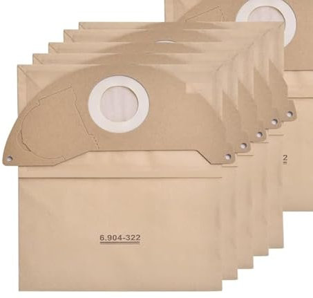 20 sacchetti aspirapolvere per Kärcher WD2 WD2 Premium MV2 WD 2.200 a WD 2.550 A2004 A2054 A2099, per Kärcher 6.904-322.0 sacchetti per filtri per aspirapolvere, Sacca per polvere ad alta efficienza