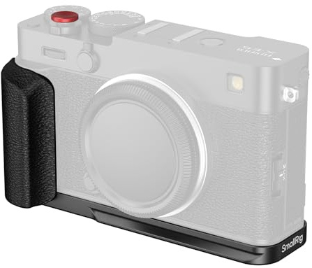 SMALLRIG X-E5 L-Shape Grip för FUJIFILM-kamera, inbyggd snabbkopplingsplatta för Arca, 1/4-20 hål, lätt ergonomiskt silikonhandgrepp, avtryckarknapp (Svart) - 5448 | Inbyggd snabbkopplingsplatta för Arca, 0,2 cm-20 gängade hål, lätt ergonomiskt grepp