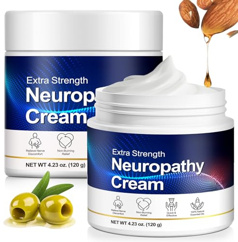 Crème Anti-Neuropathie Extra-Forte Pour Soulager La Douleur, À Base De Lavande, D'Arnica Et De Vitamine B6, Crème Apaisante Pour Les Douleurs Nerveuses, Gel De Massage Analgésique 120 G