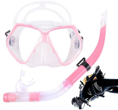 Set Snorkel para Adultos antiniebla Ajustable ergonómico | Gafas Subacuáticas y Equipo Snorkel Para Hombres, Mujeres, Jóvenes, Niños, Viajes al Aire Libre, Playa, Mar, Verano, y