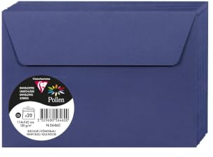 Clairefontaine confezione da pz. 20 Pollen 5646C Busta, 16.2 x 11.4 x 0.1 cm, Blu Notte