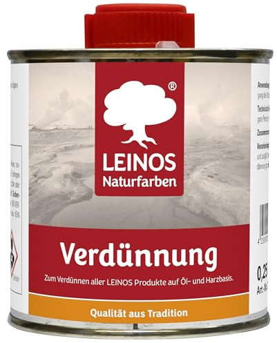 LEINOS 200 Verdünnung 0,25 Liter Zum Verdünnen aller öligen Produkte sowie zur Reinigung der Arbeitsgeräte. Auch als Fleckentferner geeignet.