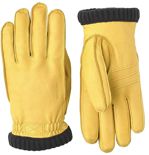 Hestra Deerskin Primaloft Rib Handschuhe Lederhandschuhe Fingerhandschuhe Herren - mit Futter Winter Herbst-Winter