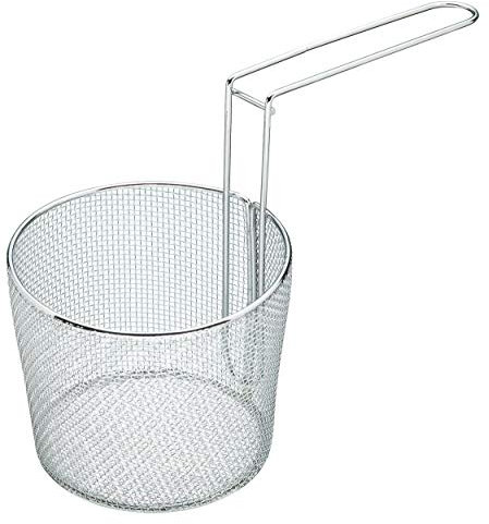 KitchenCraft Stainless Steel Blanching Basket, 16 cm (6½) in Diameter and 14 cm (5½) deep, Dishwasher Safe, Silver