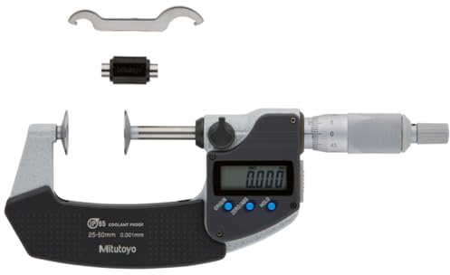 Mitutoyo 323-251-30 ABS Scheiben-Mikrometer GMA-50MX, 25-50 mm | 0,001 mm, Datenausgang, Scheibenmessflächen, IP65
