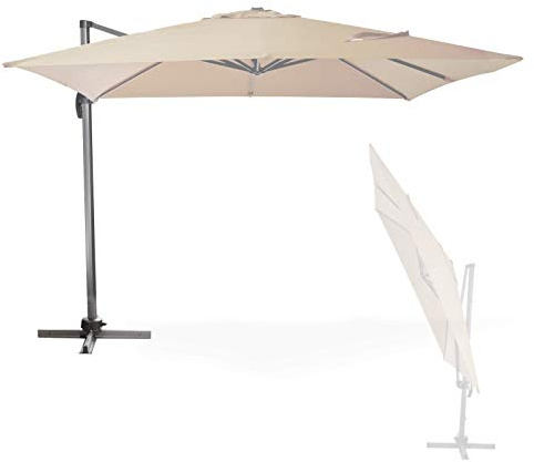 DEMA Ampelschirm Verona, Beige Ecru | Sonnenschirm, Gartenschirm, Kurbelschirm