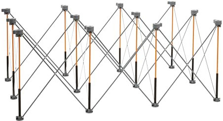 BORA Centipede Tragbarer Werkbank mit 4 X-Cups, Klemmen, Tasche, 1,2 x 1,8 m Sägebock mit 2041 kg Kapazität, Orange