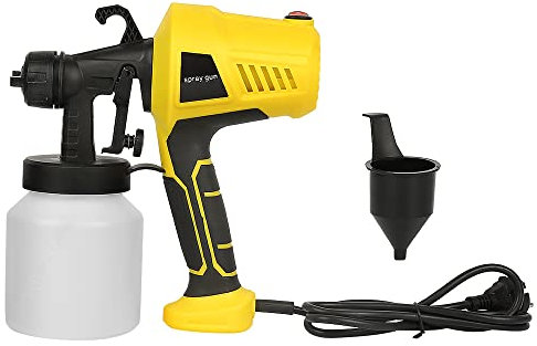 Lackierpistole,Farbsprühsystem 400W, Elektrische HVLP-Farbsprühsystem 800-ml-Behälter, 3 Sprühmuster, Ideal für Innen- und Außenwände, Decken, Zäune, Schränke, Möbel, Leicht zu Reinigen