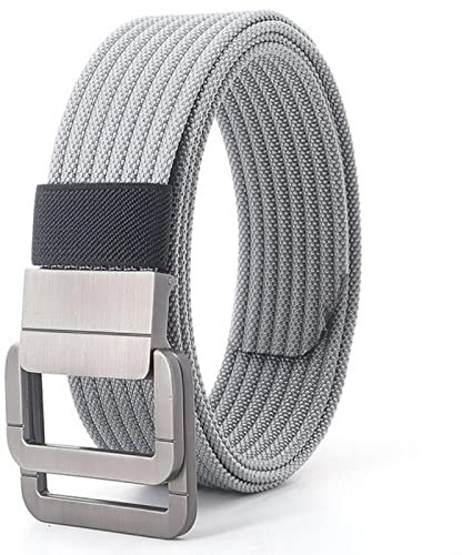 Mode Herren Gürtel Doppelringe Metallschiebeschnalle Leinwand Atmungsaktiv Cowboy Jeans Zubehör Outdoor Hüftgurt Unisex