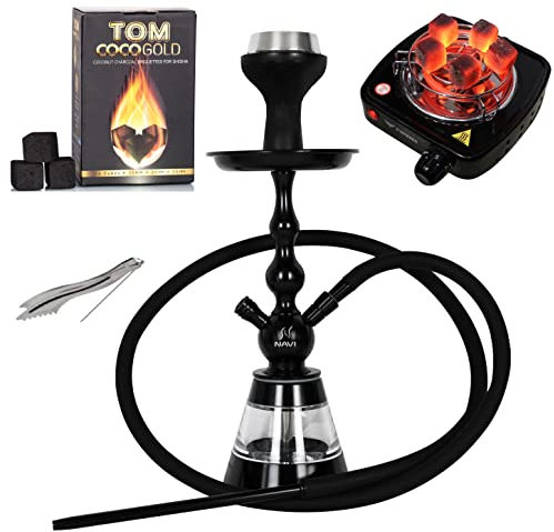 Pack Chicha Star Evo Complète + Charbon 1kg + Allume charbon (NOIR)