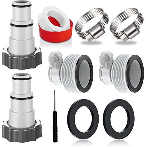 4PCS Poolschlauch Adapter,Adapter A und Type B für Intex Pool,Schlauchadapter für Pumpe,4 Stück ,Anschluss Für Ø 32 Und 38 Mm