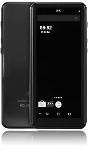 MP3-Player mit Bluetooth und WLAN, 4-Zoll-Touchscreen-MP4-MP3-Player, Tragbarer HiFi-Sound-Digital-Audio-Player mit Lautsprecher, Digitale Musik-Player-Geschenke, 2 GB + 16 GB (Schwarz)