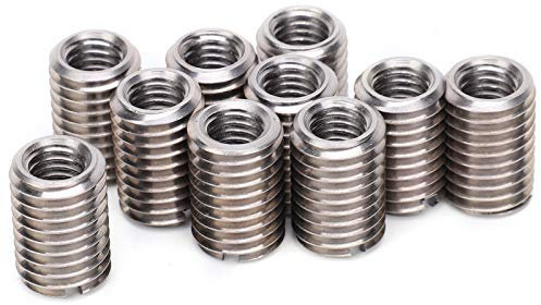 Lwuey Inserti Filettati Hardware, Fissaggio Interno Maschio Attrezzature Riduzione Dado Strumento Riparazione Hardware in Acciaio Inox per Automotive Turbine a M8X1,25 Femmina Robusto M12X1,75