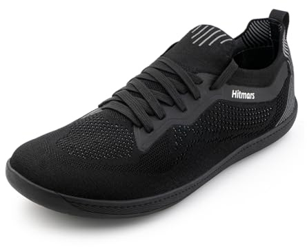 Hitmars Scarpe Minimaliste Uomo Donna Trail Running Barefoot Piedi Nudi Palestra Scarpe Escursionismo Corsa Sneaker All'Aperto Comode Traspiranti Unisex Nero 3 Size 38