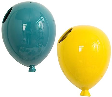 Cabilock 2St Ballonblumentopf aus Keramik Wand Dekoration Heimdekorationen Zaun Vase Zimmerpflanzentöpfe Blumenhalter Ballon-Design-Dekor Rohrleitungen Statue Regal Pflanzenwand Kleinkind