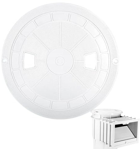 Skimmer-Abdeckungen, runde PVC-Skimmer-Abdeckung, Skimmer-Deckel-Ersatz, Pool-Reinigungszubehör für den Hinterhof, runder Skimmer-Pool-Filter, robuste Skimmer-Abdeckungen, 25 cm Skimmer-Deckel für ein