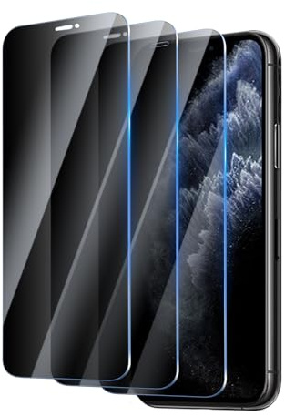 YUXINDZ 3 Stück Sichtschutz Schutzfolie für iPhone 11 Pro/iPhone X/iPhone Xs 5,8 Zoll, Anti-Spy Displayschutz Folie Blickschutzfolie, 9H Härte, Anti-Kratzer, Bläschenfrei