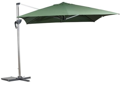 Hespéride - Ombrellone rettangolare equador 4 x 3 m, verde oliva, in alluminio e poliestere