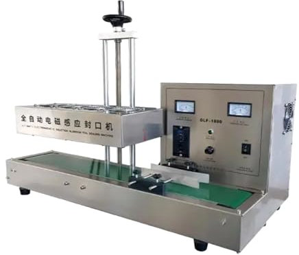 VNATWGOO Automatic Bottle Cap Sealing Machine, 15-130mm Aluminum Foil Sealer, Continuous Electromagnetic Induction Sealing Machine, 110V/220V 2200W Industrial Sealing Machine,60-130mm-110V