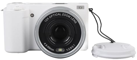 4K Digital Camera for Photography, Autofocus Anti Shake Vlogging Camera for Travel, 3 Inch IPS Screen, 12X Digital Zoom, Compact Point and Shoot Cameras for Teens Adult Beginner