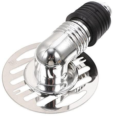 OSALADI Stainless Steel Floor Drain Cover and 90-degree Washing Machine Connector Adapter Basement Drainage Waste Connector for Laundry and Shower, Thickened Electroplated Pipe Joint Kit Random Style