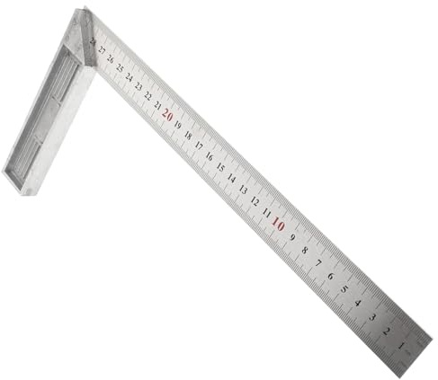 Yardenfun Thickened 300mm Stainless Steel Carpenter Square Ruler, Machinist Square Tool for Woodworking and Construction, Sturdy Angle Measuring Tool for Precise Carpentry Layout