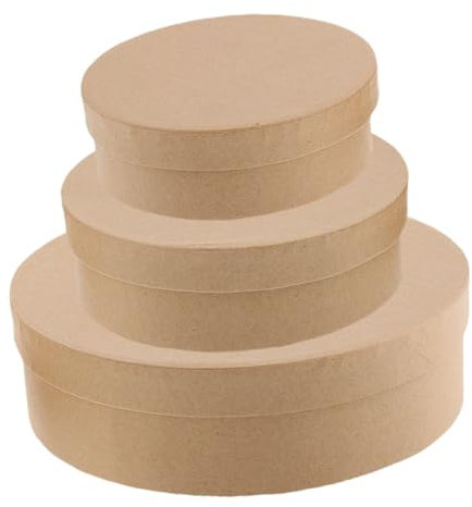 Lurrose 3 Stück Runde Papierbox Mit Deckel Für Süßigkeiten Keksschachtel Geschenkschachtel Aufbewahrungsbox DIY-schachtel Leckerlischachteln Verpackungsschachteln Süßigkeiten-papierbehälte