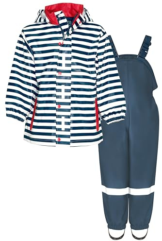 Playshoes Regndräkt i två delar, maskdräkt, vattentät, Marinblå, 140