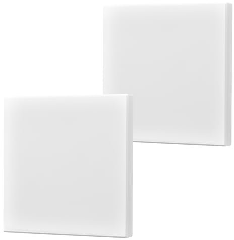 Bianco copertura cieca, presa da incasso, copertura senza fori, per prese o interruttori inutilizzati, 2 pezzi, 8,6 x 8,6 cm