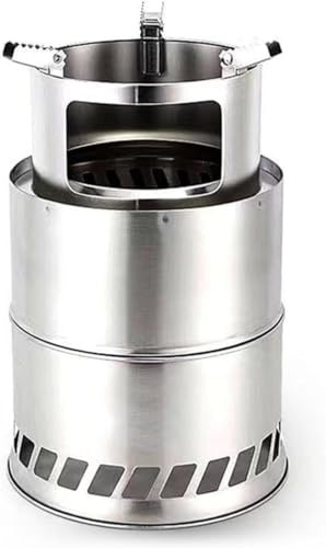 Brasero de table en acier inoxydable sans fumée portable pour intérieur ou extérieur, fêtes sur le patio, événements, camping à bois/granulés, cadeau de pendaison de crémaillère