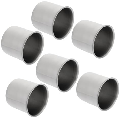 GRIRIW 6 Piezas Taza medicinal inoxidable vaso medidor inoxidable taza de medicina de metal vaso medidor sin 304 Plata